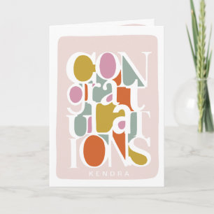 Fun typography custom design Congratulations Card