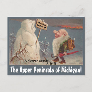 Fun U.P. Yooper Upper Peninsula Michigan POSTCARD