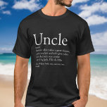 Fun Uncle Definition Saying Quote T-Shirt<br><div class="desc">Personalise for your special,  favourite uncle to create a fun unique gift. A perfect way to show him how amazing he is every day. Designed by Thisisnotme©</div>