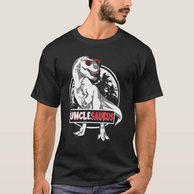 Fun Unclesaurus Rex Dinosaur Uncle Saurus Family M T-Shirt (Front)