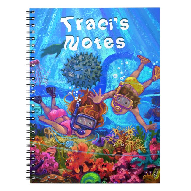 Fun Under The Sea Personalised Notebook (Front)