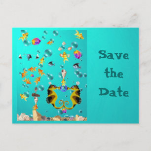 Fun Under the Sea, Save the Date Announcement Postcard