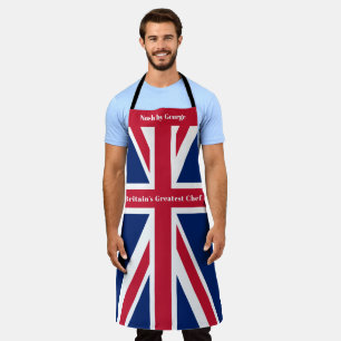 Fun Union Jack Flag Britain's Greatest Chef Apron