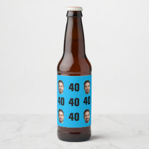 Fun Unique 40th Birthday Photo Cool Retro Beer Bottle Label