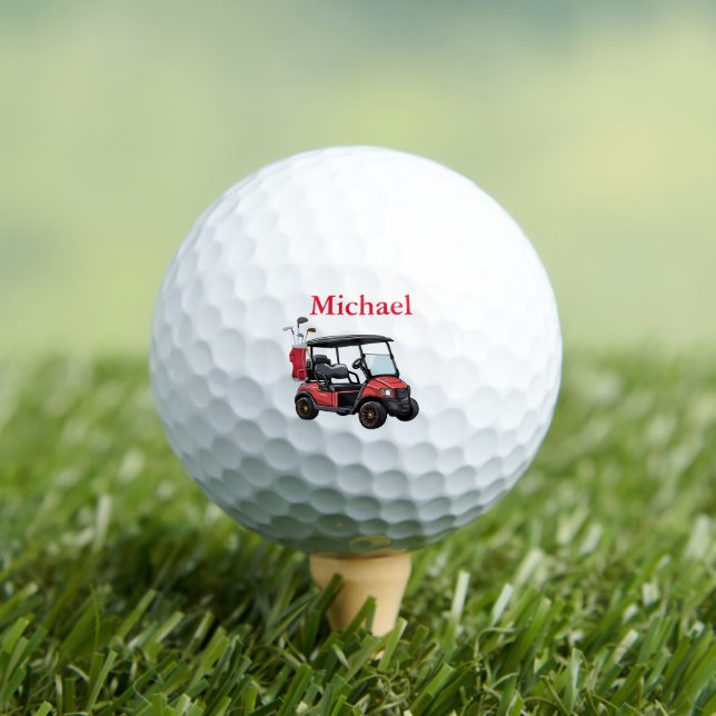 Fun Unique Custom Cart Name  Golf Balls (Insitu Tee)