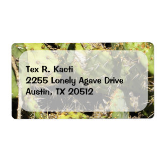 Fun Unique Photo Prickly Cactus Label