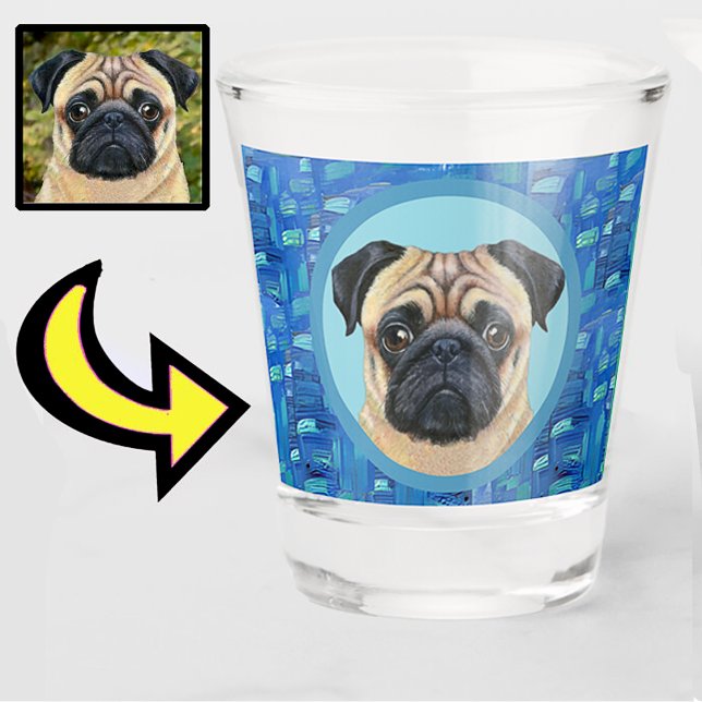 Fun Unique Your Pet Dog Puppy Custom Photo         Shot Glass (Creator Uploaded)