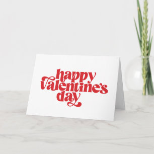 Fun Valentine's Day typography design Card