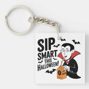 Fun Vampire-Themed Halloween Design Key Ring