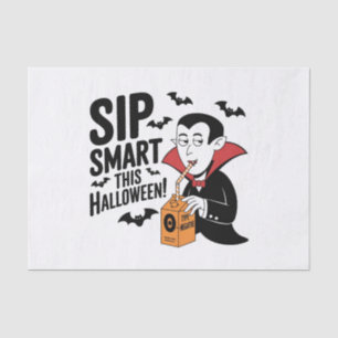 Fun Vampire-Themed Halloween Design Tissue Paper