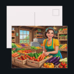 Fun vegetable vendor any purpose  postcard<br><div class="desc">Fun vegetable vendor any purpose postcard</div>