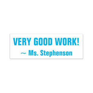 Fun "VERY GOOD WORK!" Tutor Rubber Stamp
