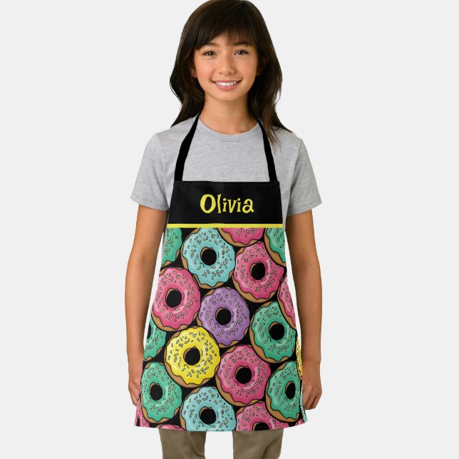 Fun Vibrant Glazed Donuts Apron (Insitu)