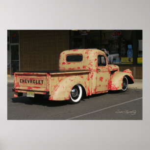 FUN VINTAGE CHEVY TRUCK POSTER
