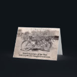 Fun Vintage Classic Motorcycle Rider Birthday Card<br><div class="desc">This card is great for a person that just loves their classic,  retro,  vintage,  antique motorcycles. Great punchline seals the deal inside the card. Fun and clever way to make some bike lover laugh on their birthday! Another year of rolling up the miles!</div>
