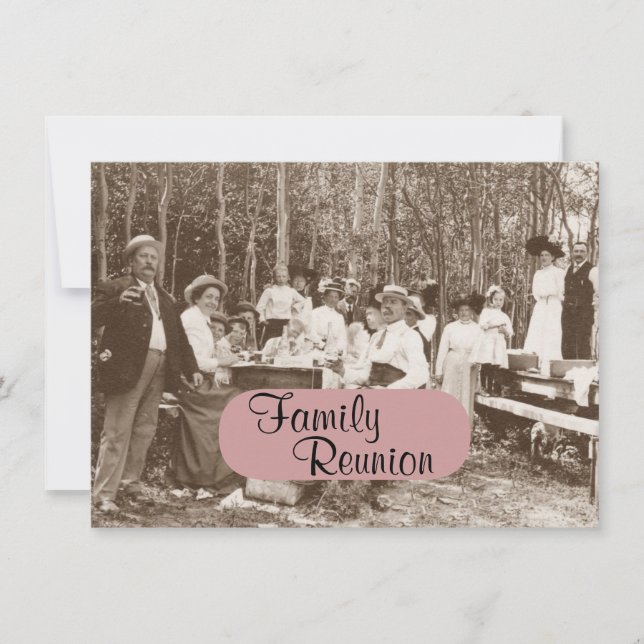 Fun Vintage Family Picnic Party Reunion Invitation (Front)