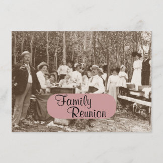 Fun Vintage Family Picnic Party Reunion Invitation
