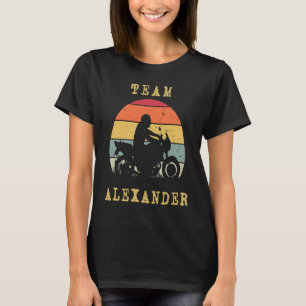 Fun Vintage Retro Sunset Alexander Motorcycle Ride T-Shirt