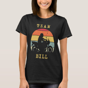 Fun Vintage Retro Sunset Bill Motorcycle Biker Rid T-Shirt