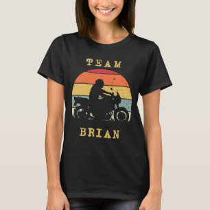 Fun Vintage Retro Sunset Brian Motorcycle Rider T-Shirt