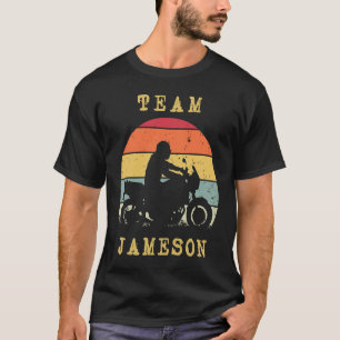 Fun Vintage Retro Sunset Jameson Motorcycle Biker T-Shirt