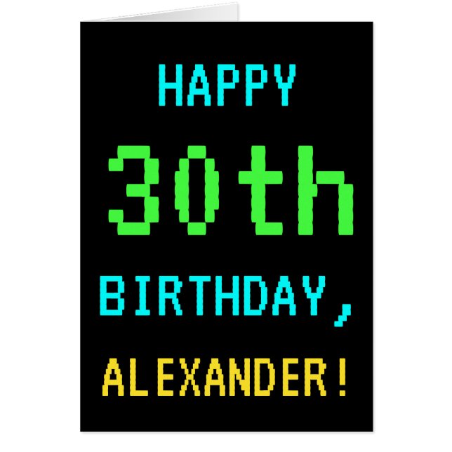 Fun Vintage/Retro Video Game Look 30th Birthday (Front)