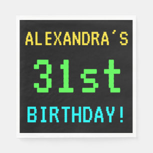 Fun Vintage/Retro Video Game Look 31st Birthday Napkin