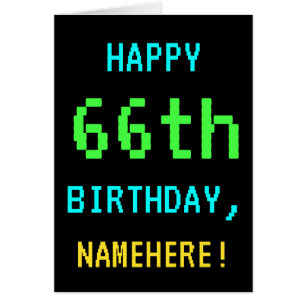 Fun Vintage/Retro Video Game Look 66th Birthday