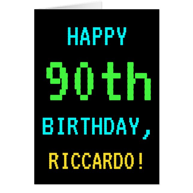 Fun Vintage/Retro Video Game Look 90th Birthday (Front)