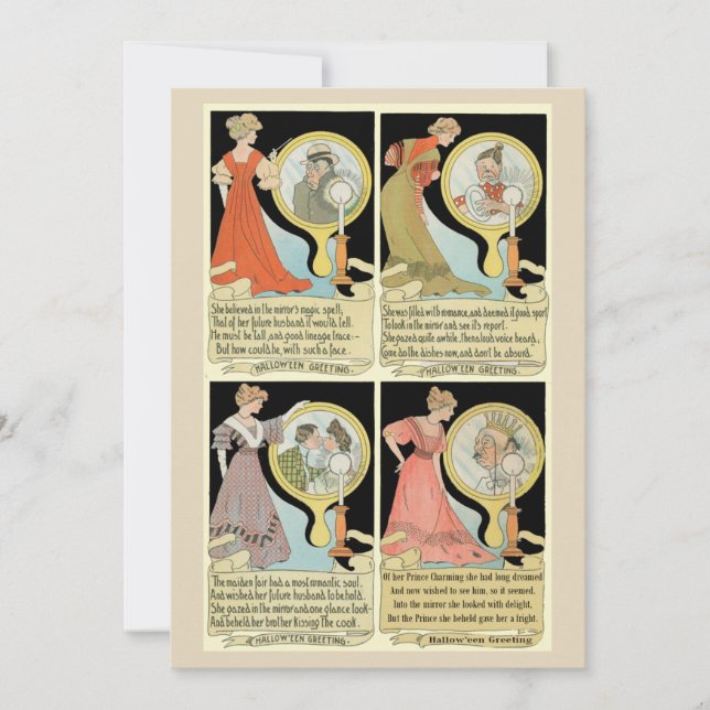 Fun Vintage Tarot Card Style Collage Halloween (Front)