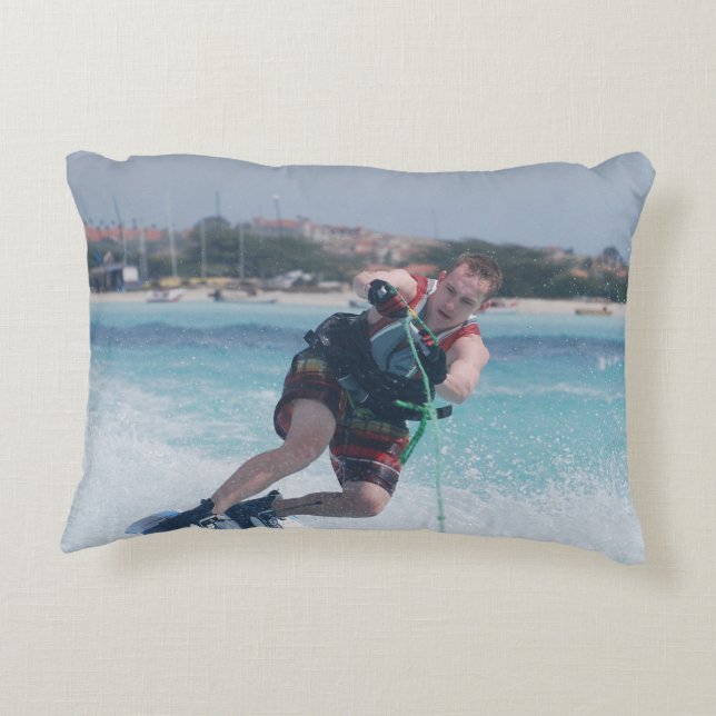 Fun Wakeboarding Decorative Cushion (Back)