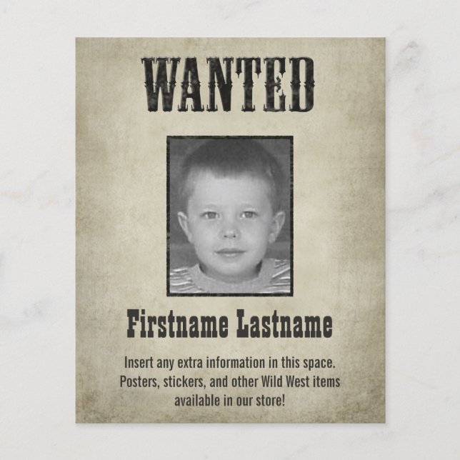 Fun WANTED poster design Flyer (Front)