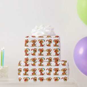 Fun Watercolor Dogs Wrapping Paper