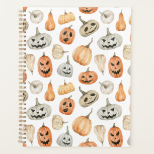 Fun Watercolor Pumpkin Pattern Planner