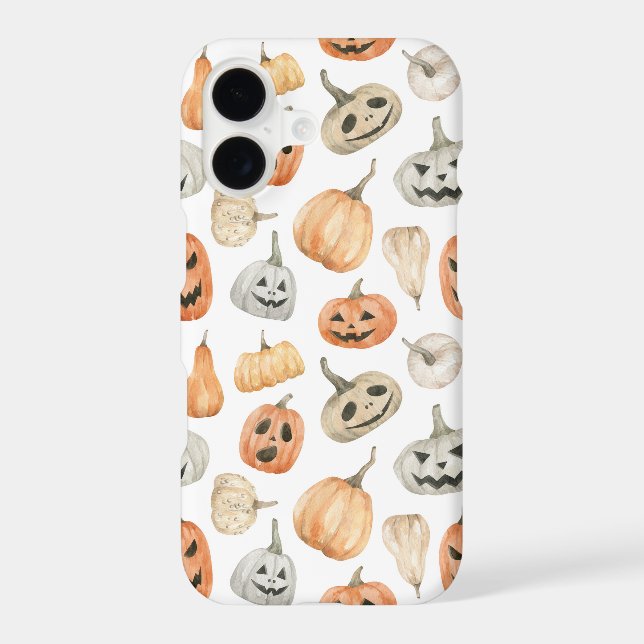 Fun Watercolor Pumpkin Pattern Samsung Galaxy S21 Case (Back)