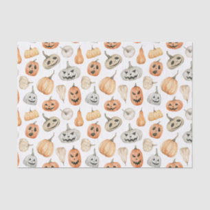 Fun Watercolor Pumpkin Pattern Tissue Paper