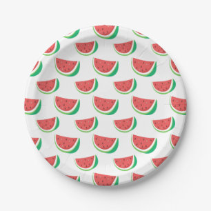 Fun Watermelon Pattern Paper Plate