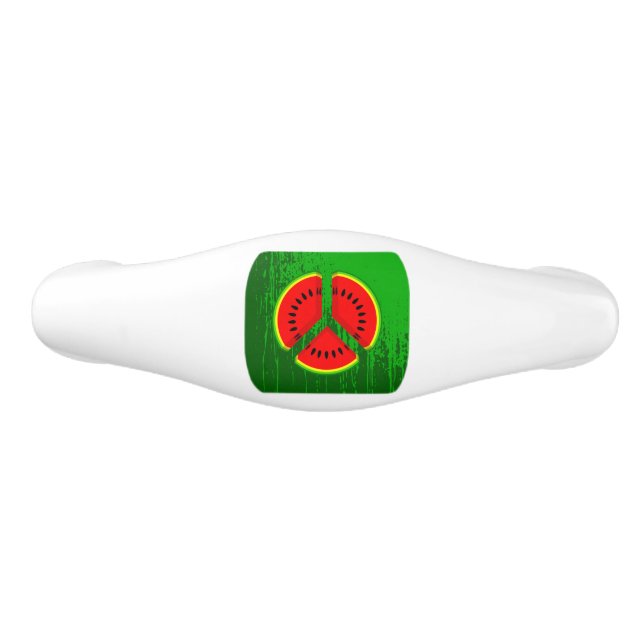 Fun Watermelon Peace Bright Colours Ceramic Drawer Pull (Front)