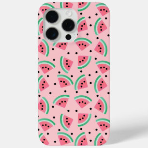 Fun Watermelon Slice Pattern Summer Vibes iPhone 15 Pro Max Case