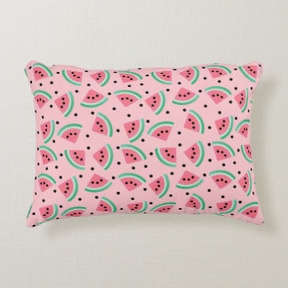 Fun Watermelon Slice Pattern Summer Vibes Decorative Cushion