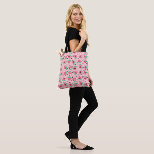 Fun Watermelon Slice Pattern Summer Vibes Tote Bag