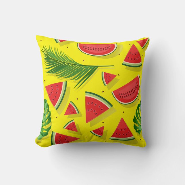 Fun Watermelon throw pillow/cushion sunshine vibes Cushion (Front)