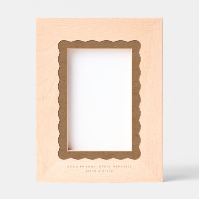 Fun wavy border simple modern minimal  etched frames (Front)