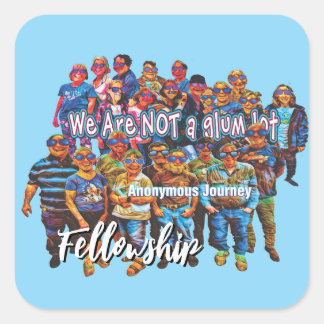 fun we are not a glum lot slogan sticker square26c