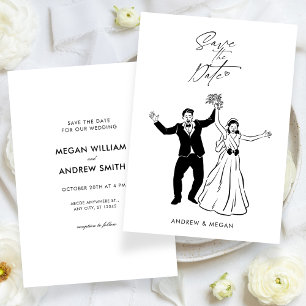 Fun wedding cute couple save the date