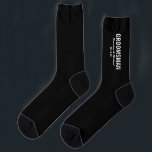 Fun Wedding Groomsman Socks<br><div class="desc">Fun themed wedding socks in black (but can be changed to any colour),  the title 'GROOMSMAN',  the couples names,  and the wedding date.</div>
