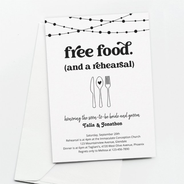 Fun Wedding Rehearsal Dinner Invitation (Creator Uploaded)