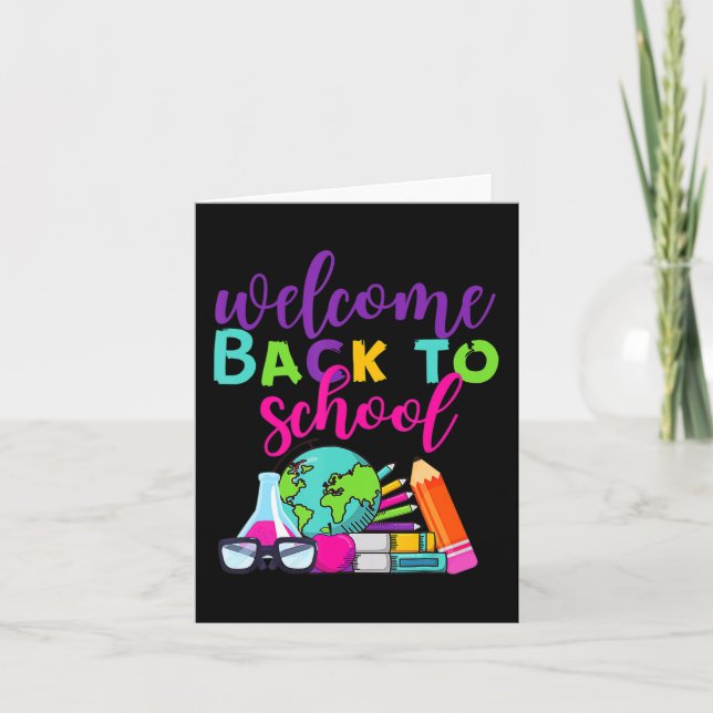 Fun Welcome Back To School  Card (Front)