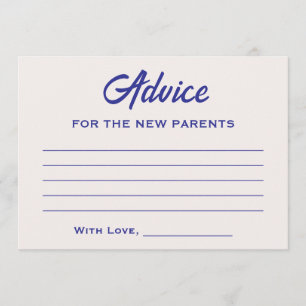 Fun We're Over The Moon Baby Shower Gender Neutral Advice Card