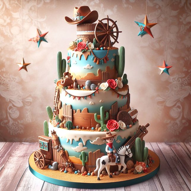 FUN WESTERN THEMED KIDS BIRTHDAY  CARD (Creator Uploaded)